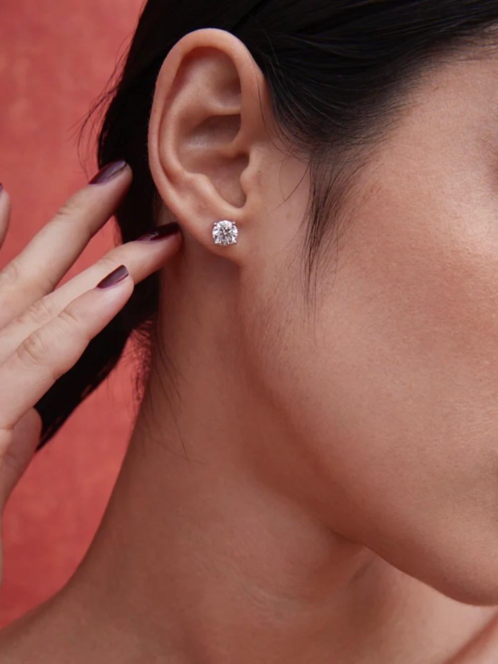 Sakura Hoseki Studs 18k Yellow Gold, Lab Grown 1ct